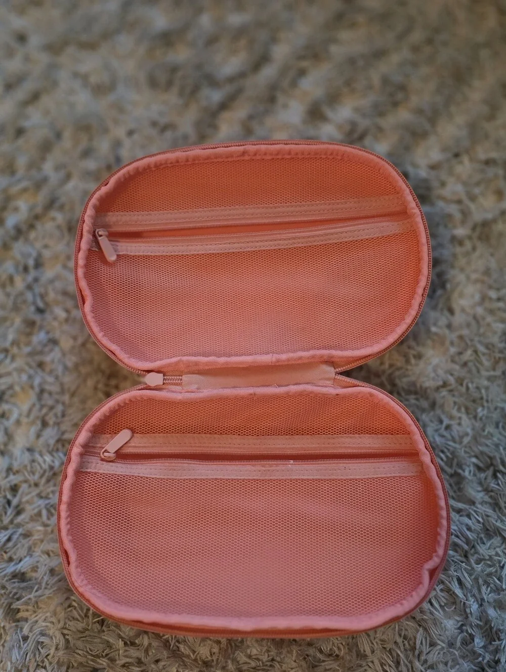 OneSkin Makeup Cosmetic Coral Soft Bag Travel Toiletry Zipper Pouch
